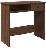 VidaXL Bureau 80x40x75 cm bewerkt hout bruin eikenkleur