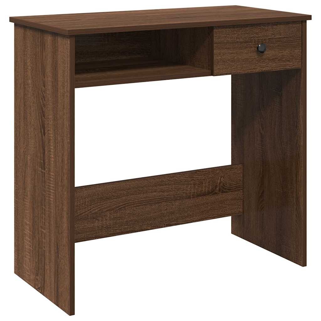 VidaXL Bureau 80x40x75 cm bewerkt hout bruin eikenkleur