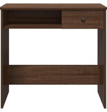 VidaXL Bureau 80x40x75 cm bewerkt hout bruin eikenkleur