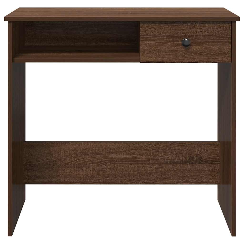 VidaXL Bureau 80x40x75 cm bewerkt hout bruin eikenkleur