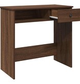 VidaXL Bureau 80x40x75 cm bewerkt hout bruin eikenkleur