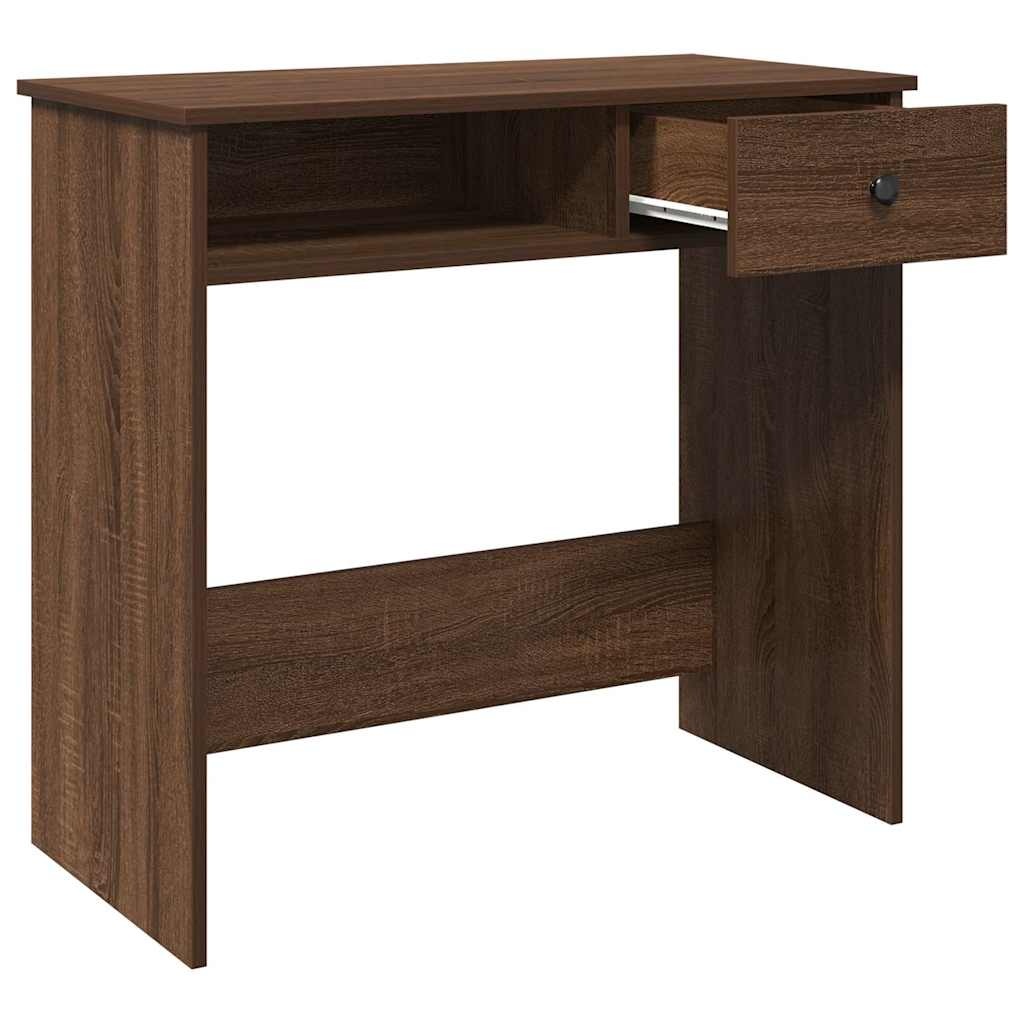VidaXL Bureau 80x40x75 cm bewerkt hout bruin eikenkleur