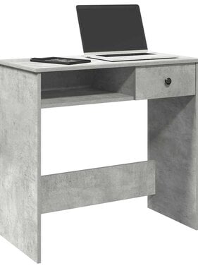 VidaXL Bureau 80x40x75 cm bewerkt hout betongrijs