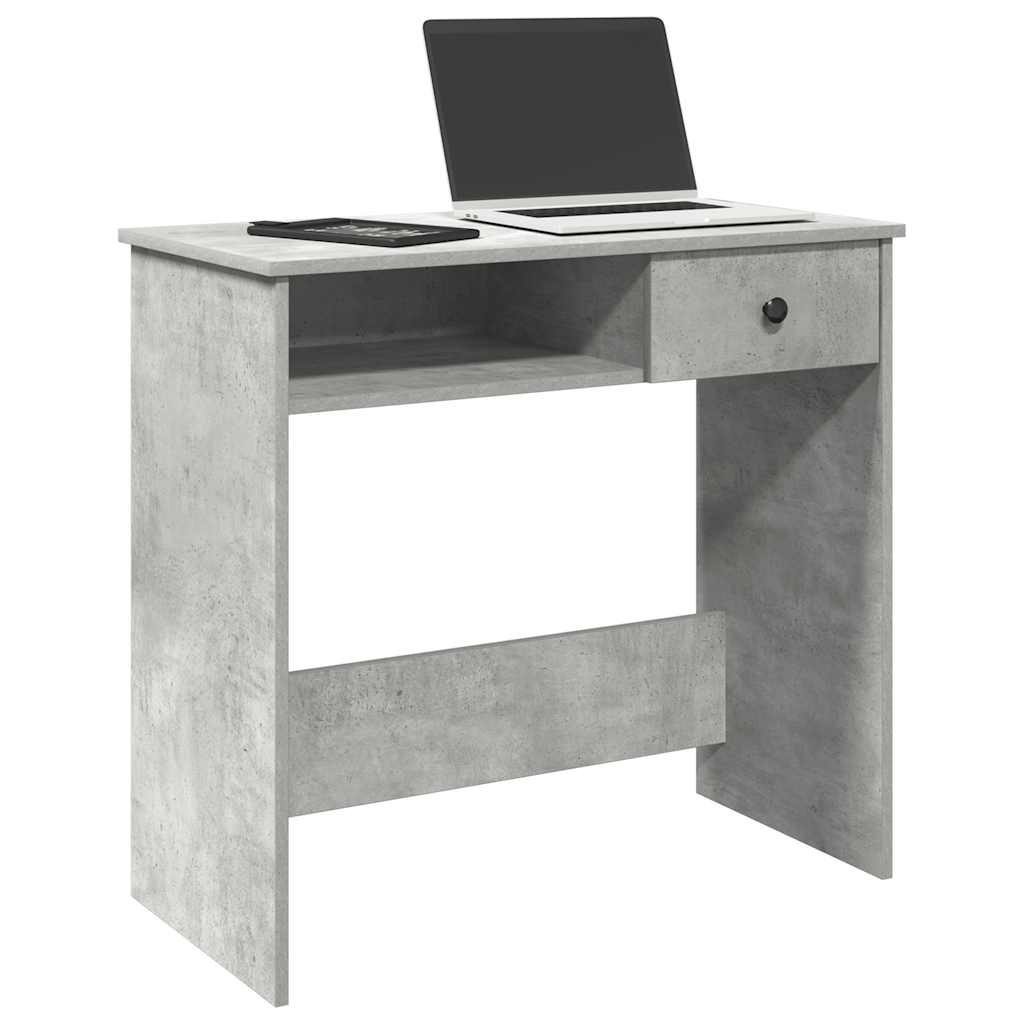 VidaXL Bureau 80x40x75 cm bewerkt hout betongrijs