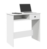 VidaXL Bureau 80x40x75 cm bewerkt hout wit