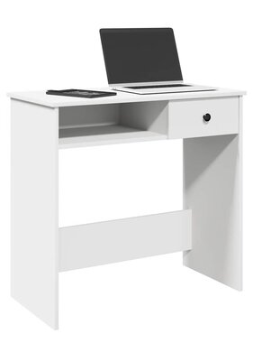VidaXL Bureau 80x40x75 cm bewerkt hout wit