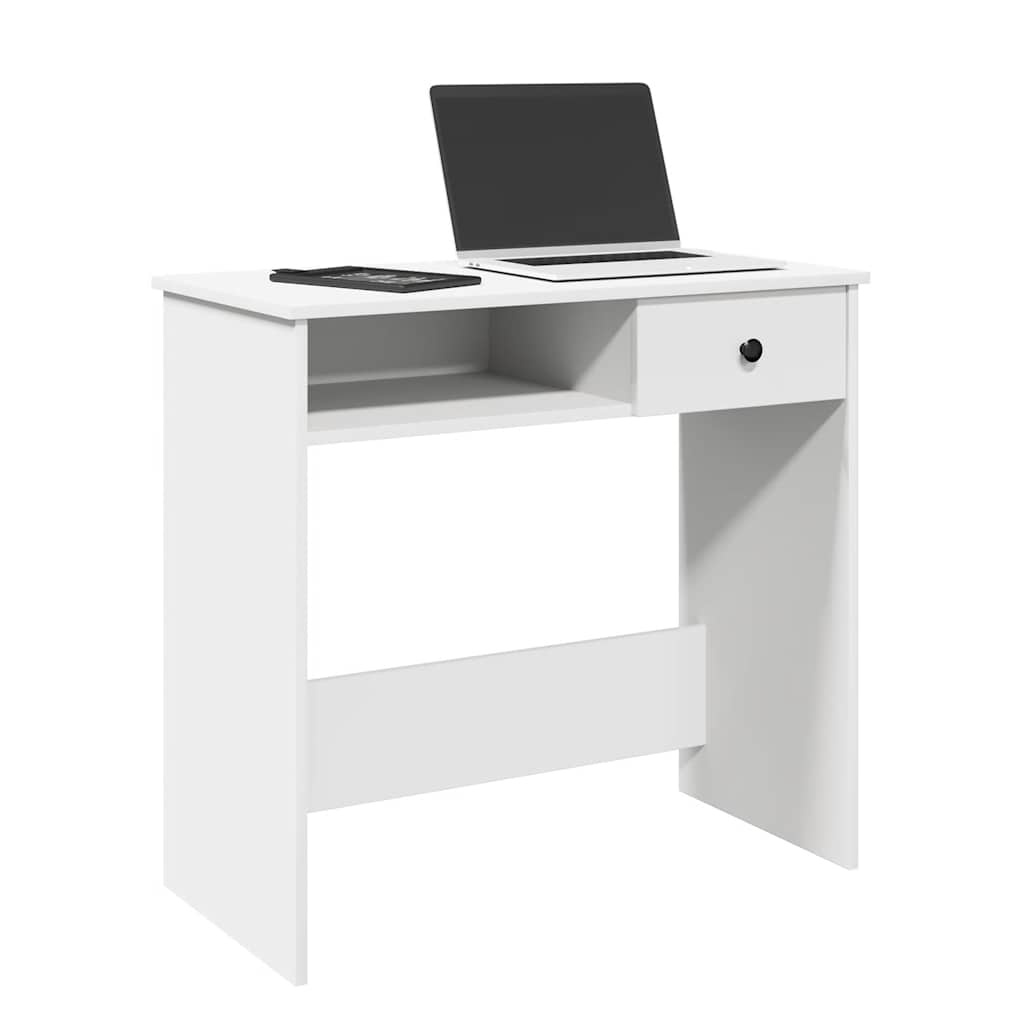 VidaXL Bureau 80x40x75 cm bewerkt hout wit