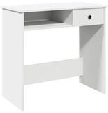VidaXL Bureau 80x40x75 cm bewerkt hout wit