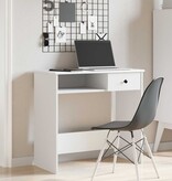 VidaXL Bureau 80x40x75 cm bewerkt hout wit