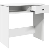 VidaXL Bureau 80x40x75 cm bewerkt hout wit