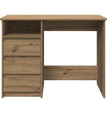 VidaXL Bureau 102x50x75 cm bewerkt hout artisanaal eikenkleurig