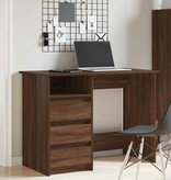 VidaXL Bureau 102x50x75 cm bewerkt hout bruin eikenkleurig