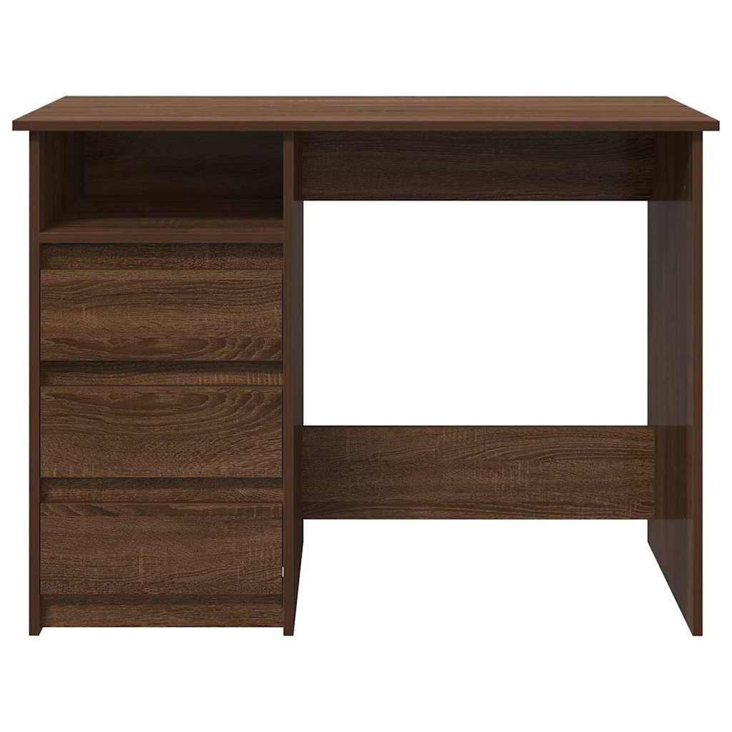 VidaXL Bureau 102x50x75 cm bewerkt hout bruin eikenkleurig