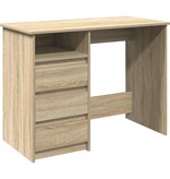 VidaXL Bureau 102x50x75 cm bewerkt hout sonoma eikenkleurig