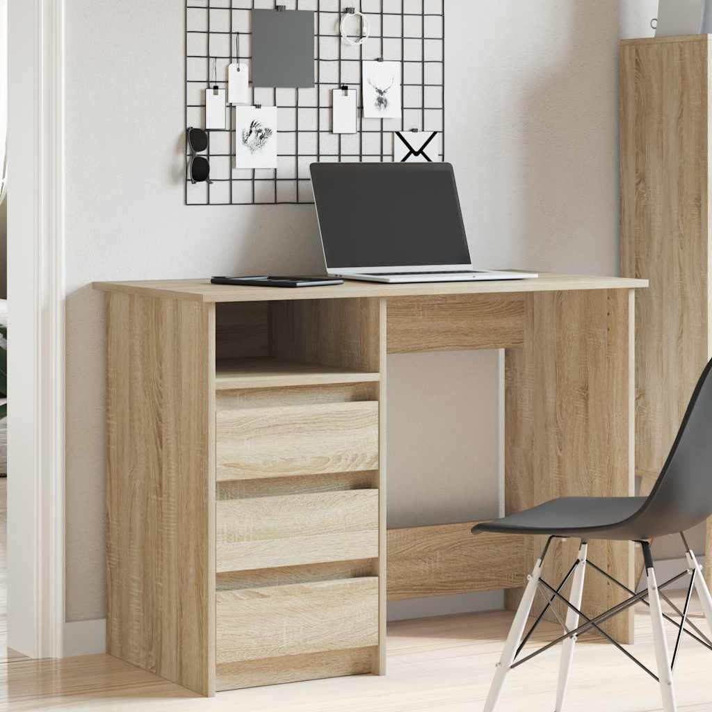VidaXL Bureau 102x50x75 cm bewerkt hout sonoma eikenkleurig