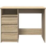 VidaXL Bureau 102x50x75 cm bewerkt hout sonoma eikenkleurig