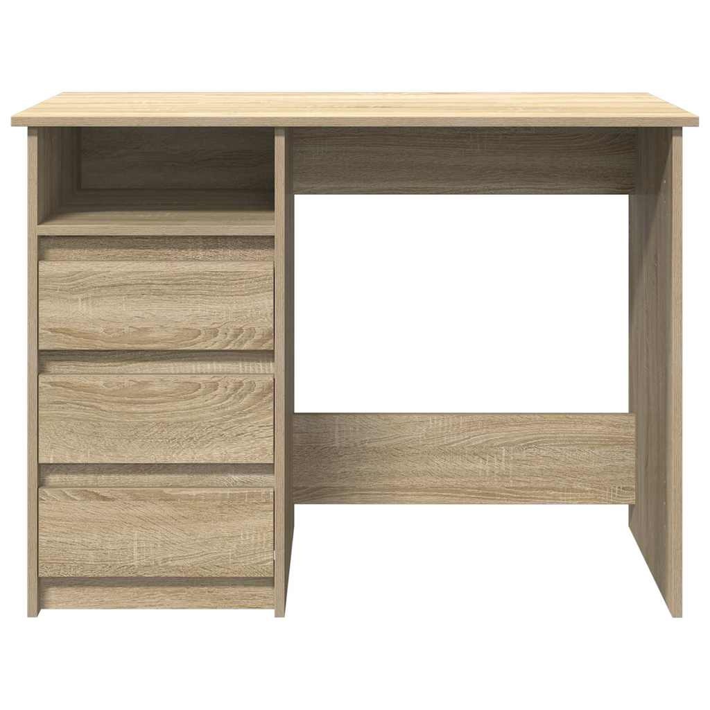 VidaXL Bureau 102x50x75 cm bewerkt hout sonoma eikenkleurig