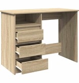 VidaXL Bureau 102x50x75 cm bewerkt hout sonoma eikenkleurig