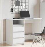 VidaXL Bureau 102x50x75 cm bewerkt hout wit
