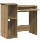 VidaXL Bureau met schappen 84x40x78 cm bewerkt hout artisanaal eiken