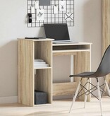 VidaXL Bureau met schappen 84x40x78 cm bewerkt hout sonoma eikenkleur