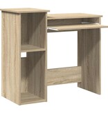 VidaXL Bureau met schappen 84x40x78 cm bewerkt hout sonoma eikenkleur