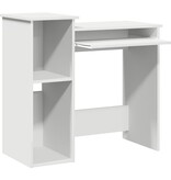 VidaXL Bureau met schappen 84x40x78 cm bewerkt hout wit