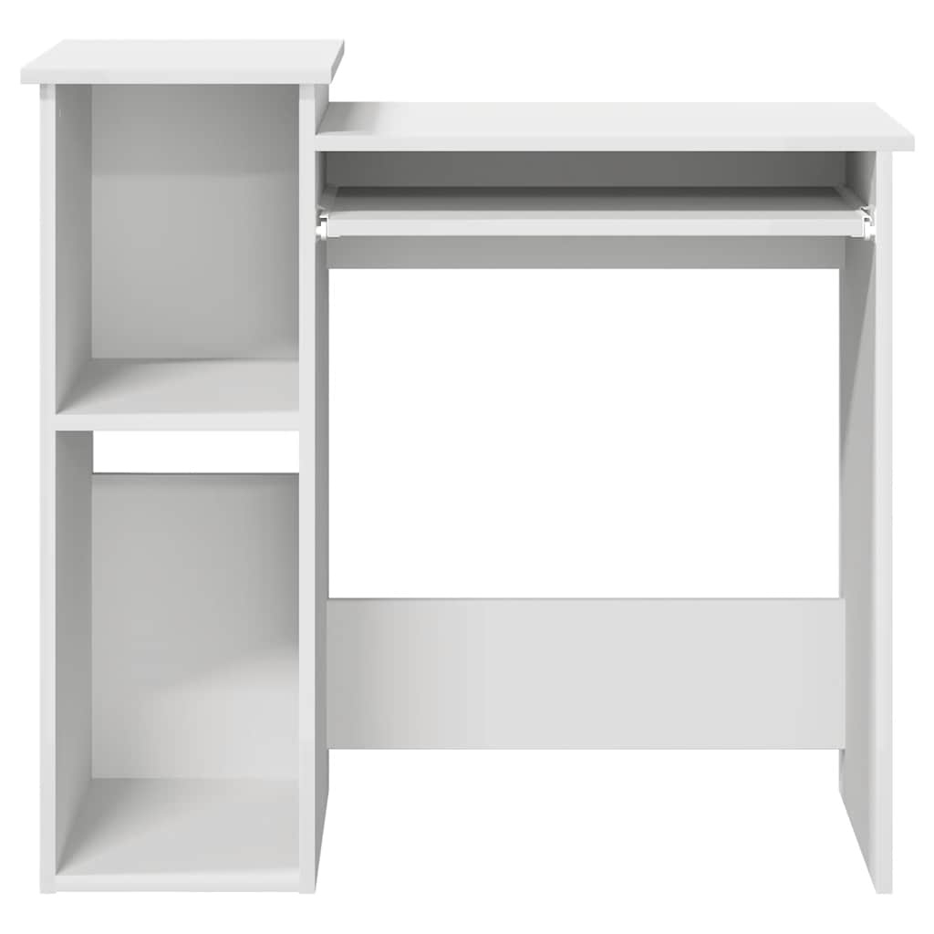 VidaXL Bureau met schappen 84x40x78 cm bewerkt hout wit
