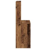 VidaXL Bureau met schappen 100x45x140 cm bewerkt hout oud houtkleurig