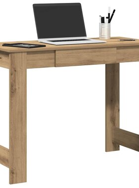 VidaXL Bureau 100x45x75 cm bewerkt hout artisanaal eikenkleur