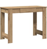 VidaXL Bureau 100x45x75 cm bewerkt hout artisanaal eikenkleur