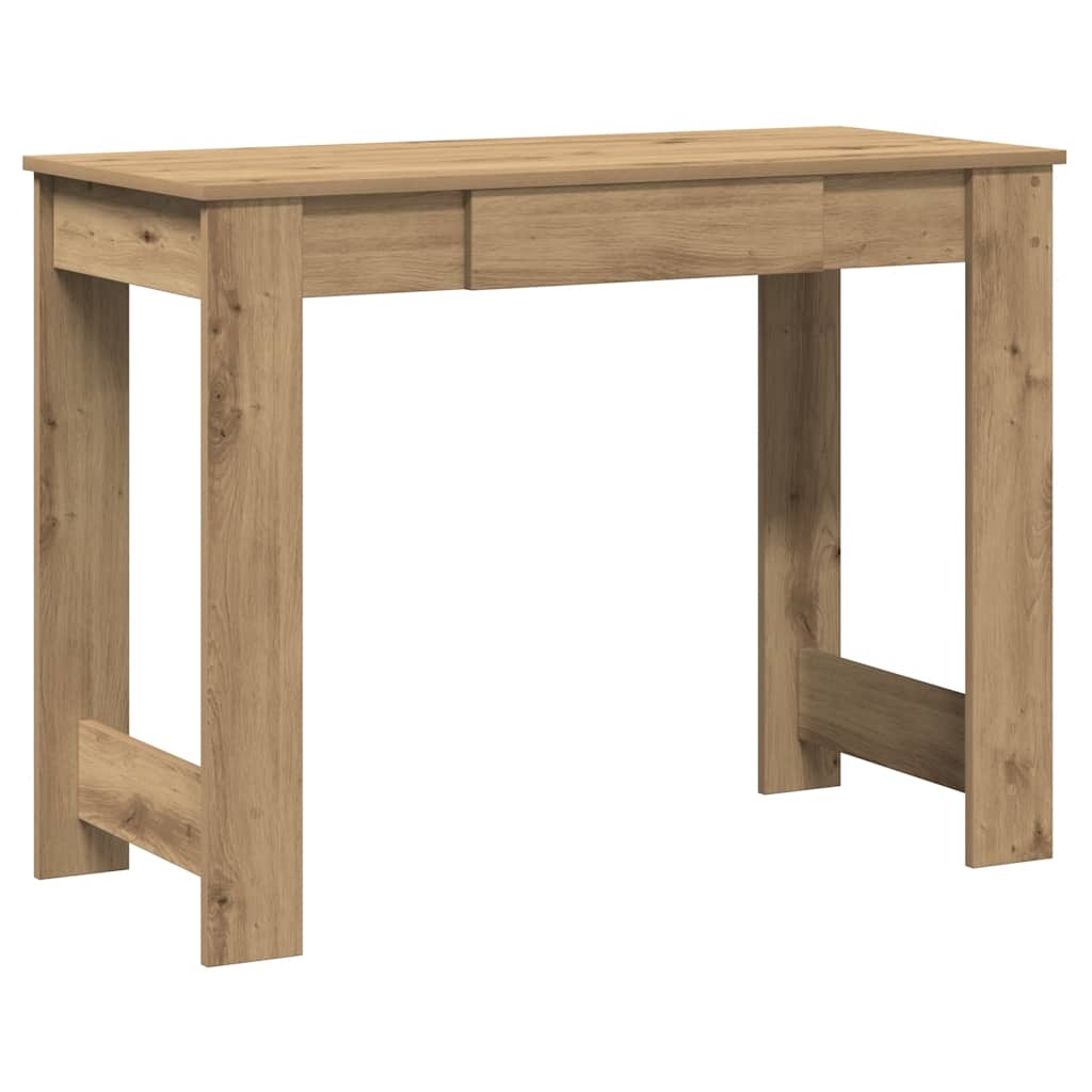 VidaXL Bureau 100x45x75 cm bewerkt hout artisanaal eikenkleur