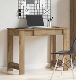 VidaXL Bureau 100x45x75 cm bewerkt hout artisanaal eikenkleur