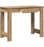 VidaXL Bureau 100x45x75 cm bewerkt hout artisanaal eikenkleur