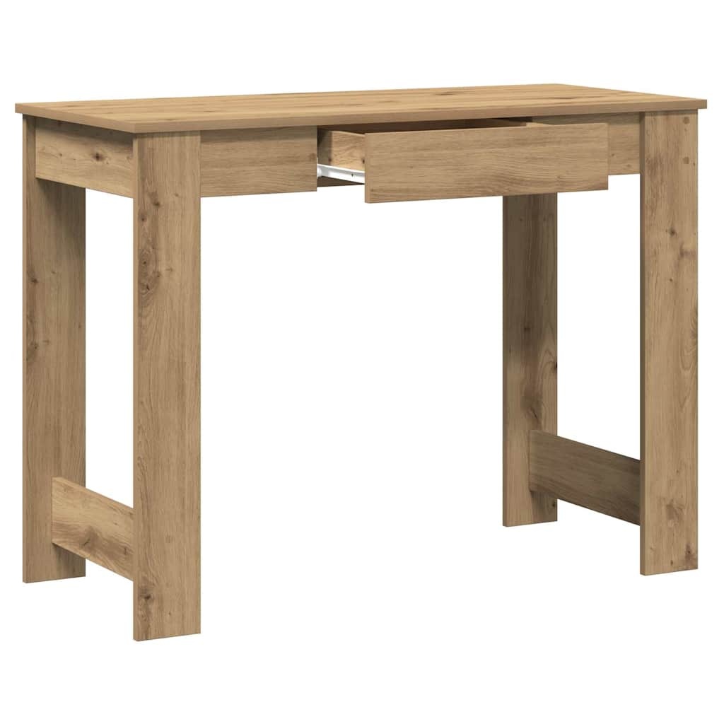 VidaXL Bureau 100x45x75 cm bewerkt hout artisanaal eikenkleur