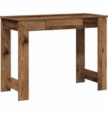 VidaXL Bureau 100x45x75 cm bewerkt hout oud houtkleurig