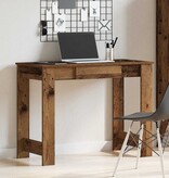 VidaXL Bureau 100x45x75 cm bewerkt hout oud houtkleurig