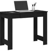 VidaXL Bureau 100x45x75 cm bewerkt hout zwart