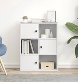 VidaXL Boekenkast 60x24x76,5 cm bewerkt hout wit