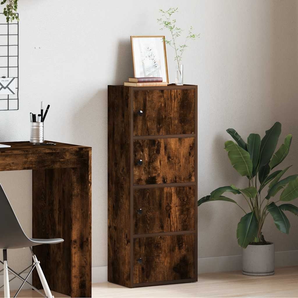 VidaXL Boekenkast 40x24x102 cm bewerkt hout gerookt eikenkleurig