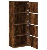VidaXL Boekenkast 40x24x102 cm bewerkt hout gerookt eikenkleurig