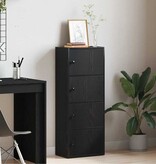 VidaXL Boekenkast 40x24x102 cm bewerkt hout zwart eikenkleurig