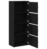 VidaXL Boekenkast 40x24x102 cm bewerkt hout zwart eikenkleurig