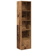 VidaXL Boekenkast 31x24x127 cm bewerkt hout oud houtkleurig