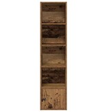 VidaXL Boekenkast 31x24x127 cm bewerkt hout oud houtkleurig