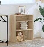 VidaXL Boekenkast 60x30x71,5 cm bewerkt hout sonoma eikenkleurig