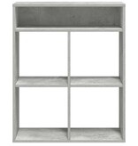 VidaXL Boekenkast 66x31x80 cm bewerkt hout betongrijs