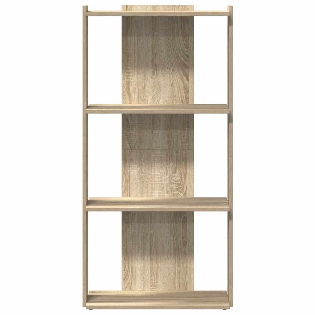 VidaXL Boekenkast 3-laags 60x30x120 cm bewerkt hout sonoma eikenkleur