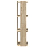 VidaXL Boekenkast 3-laags 60x30x120 cm bewerkt hout sonoma eikenkleur