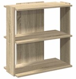 VidaXL Boekenkast 3-laags 60x30x60 cm bewerkt hout sonoma eikenkleurig